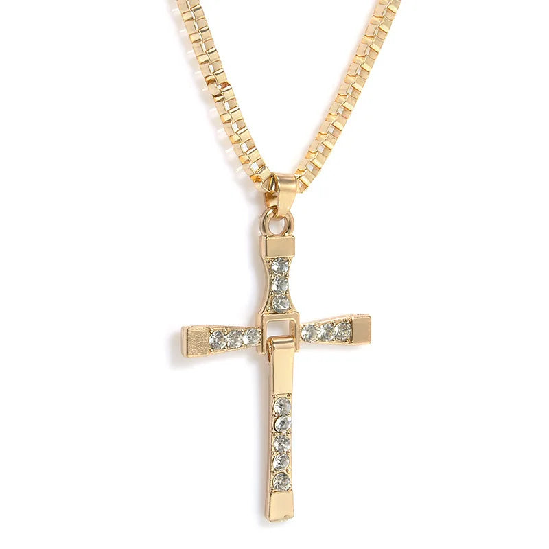 Fast and Furious Jesus Cross Necklace
