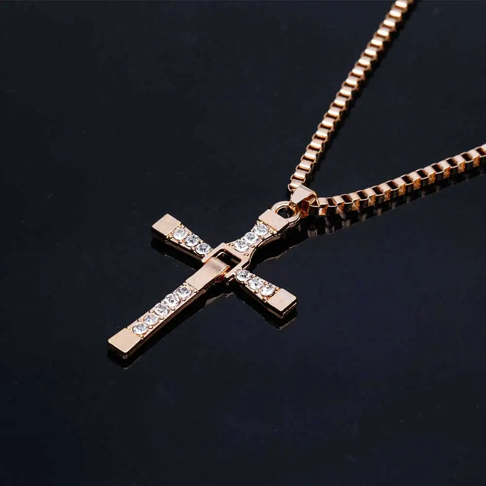 Fast and Furious Jesus Cross Necklace