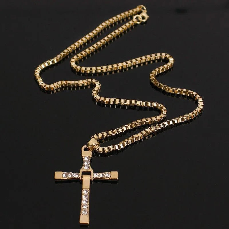 Fast and Furious Jesus Cross Necklace