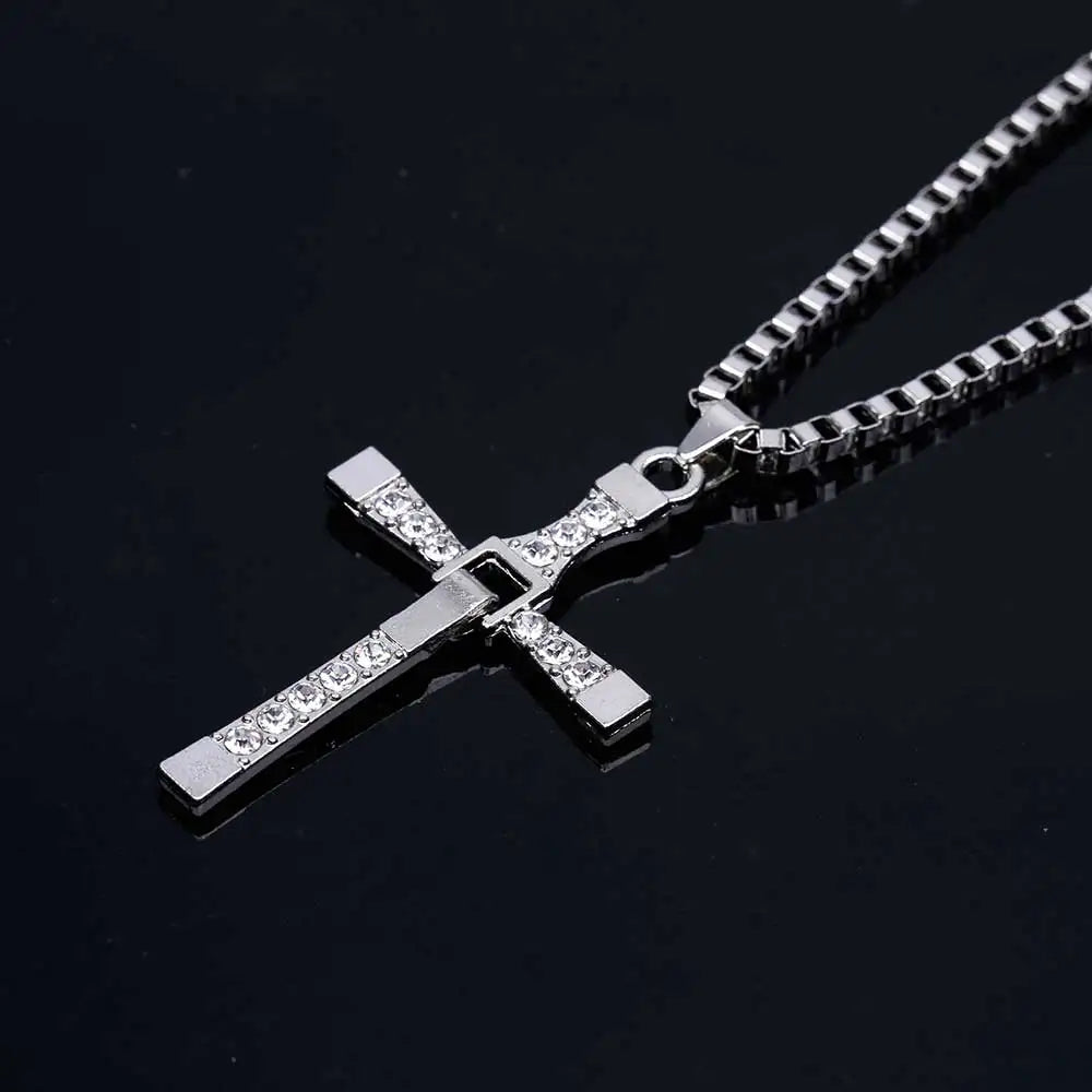 Fast and Furious Jesus Cross Necklace